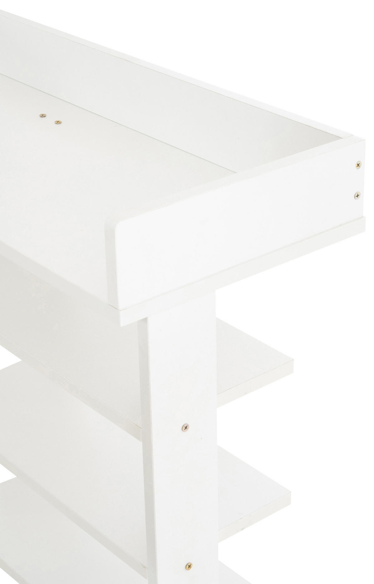 SCHUHREGAL Holz weiß - Weiß, Holz (100/109/30cm) - CLP