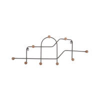 WANDGARDEROBE Maze 71/4/27 cm - Grau, Metall (4/27/71cm) - Present Time