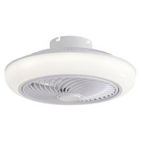 LED-DECKENLAMPE Weiß mit integriertem Ventilator 49 W - Weiß, Kunststoff (46/46/22cm) - Purline