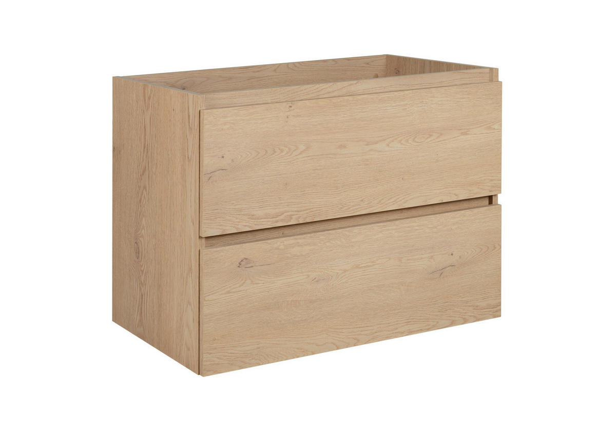BADEZIMMERSCHRANK 80 cm, Farbe: helle Eiche, 80 x 46 x 60,7 cm - Eichefarben, Holzwerkstoff (80/60.7/46cm) - 3XE LIVING