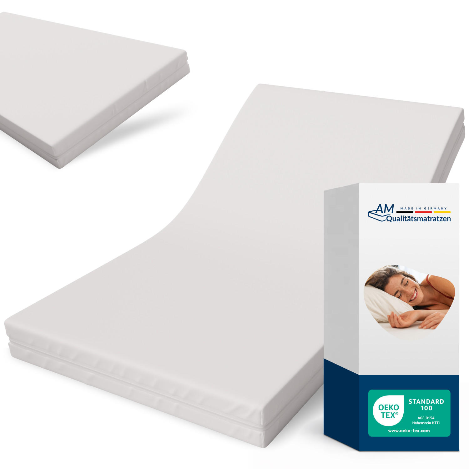 AM Qualitätsmatratzen MATRACE Care 80/200 cm - výška 12 cm a nepromokavý potah