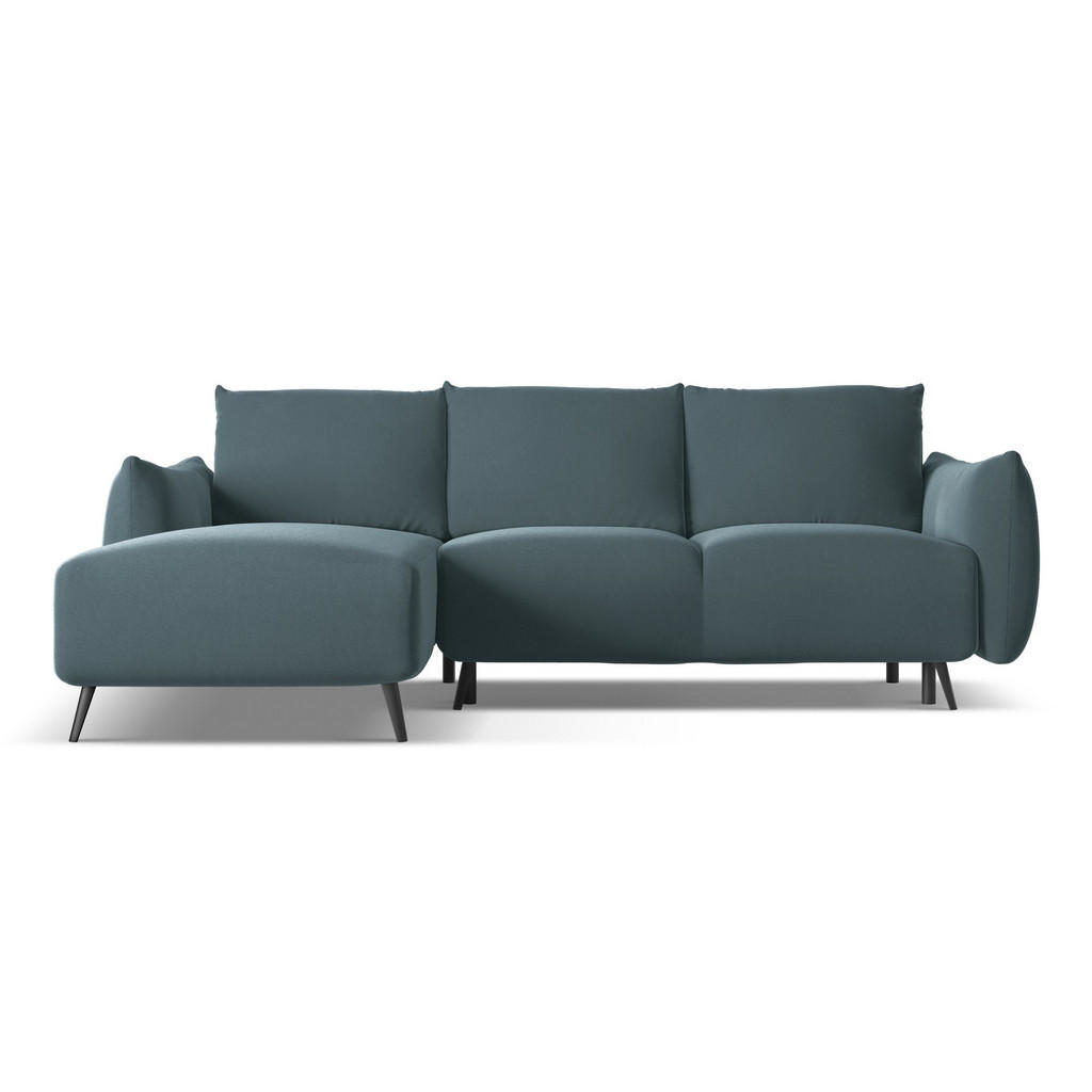Thumbnail - Makamii Ecksofa, Petrol, Textil, 3-Sitzer, Füllung: Schaumstoff, L-Form, Ottomane links, 242x162 cm, Made in EU, Wohnzim...