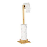 TOILETTENPAPIERHALTER stehend - Hellbraun, Holz (23.5/71.5/19cm) - Relaxdays