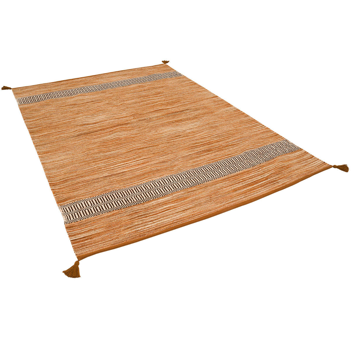 NATUR BAUMWOLLE TEPPICH KELIM TOSKANA - Beige, Textil (90/160cm) - Pergamon
