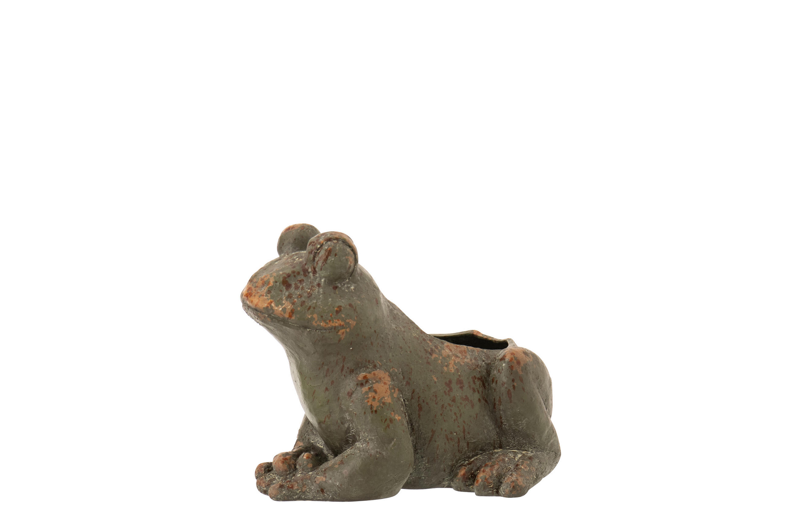 BLUMENTOPF ANTIK AUßEN Grün - Grün, Glas/Naturmaterialien (26/27cm) - J-Line