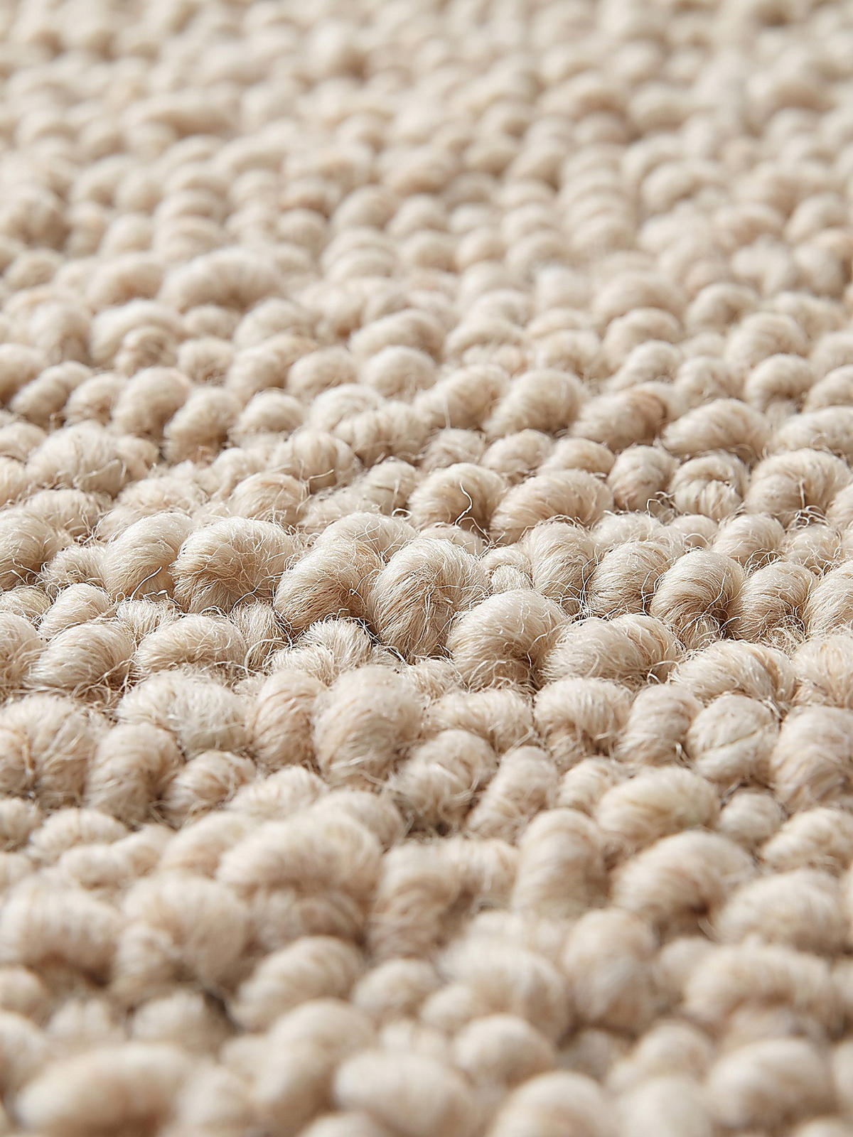 KURZFLORTEPPICH handgewebt GLAVEN, Bouclé-Struktur, Creme, 120 x 170 cm - Beige, Textil (120/170cm) - KADIMA DESIGN