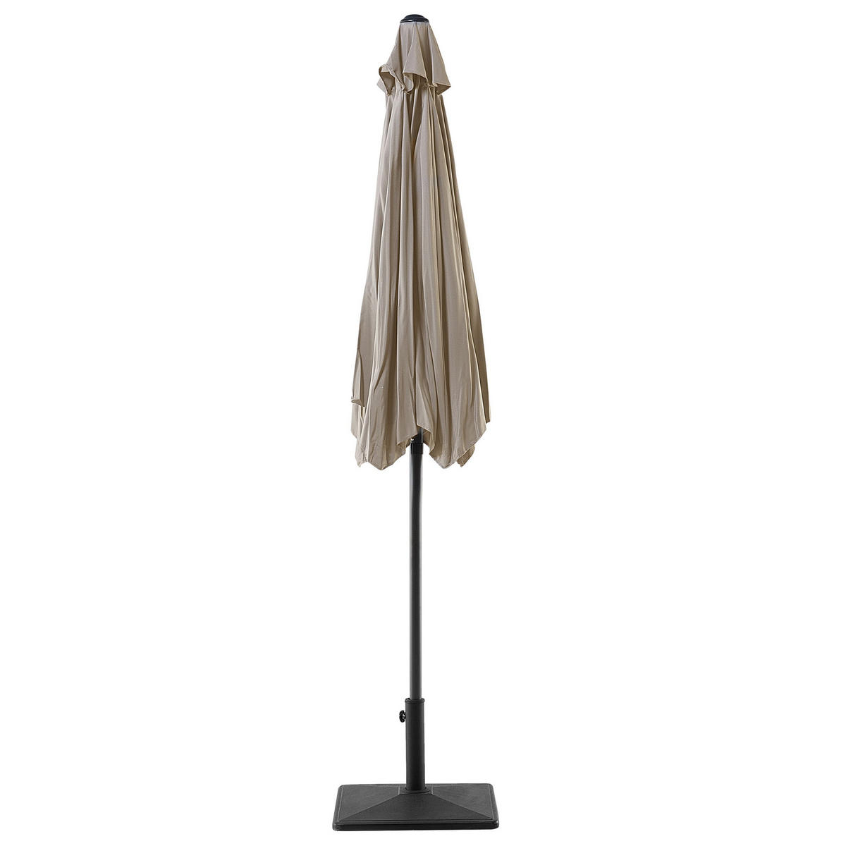 SONNENSCHIRM 270 cm taupe Varese - Taupe/Beige, Textil (270/270cm) - Beliani