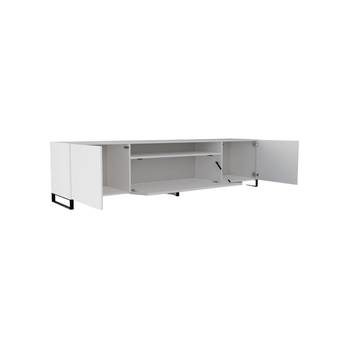 TV-SCHRANK Noe III 200 cm, dreitürig, weiß - Weiß, Kunststoff (200/53/41cm) - Margaret Hadas24