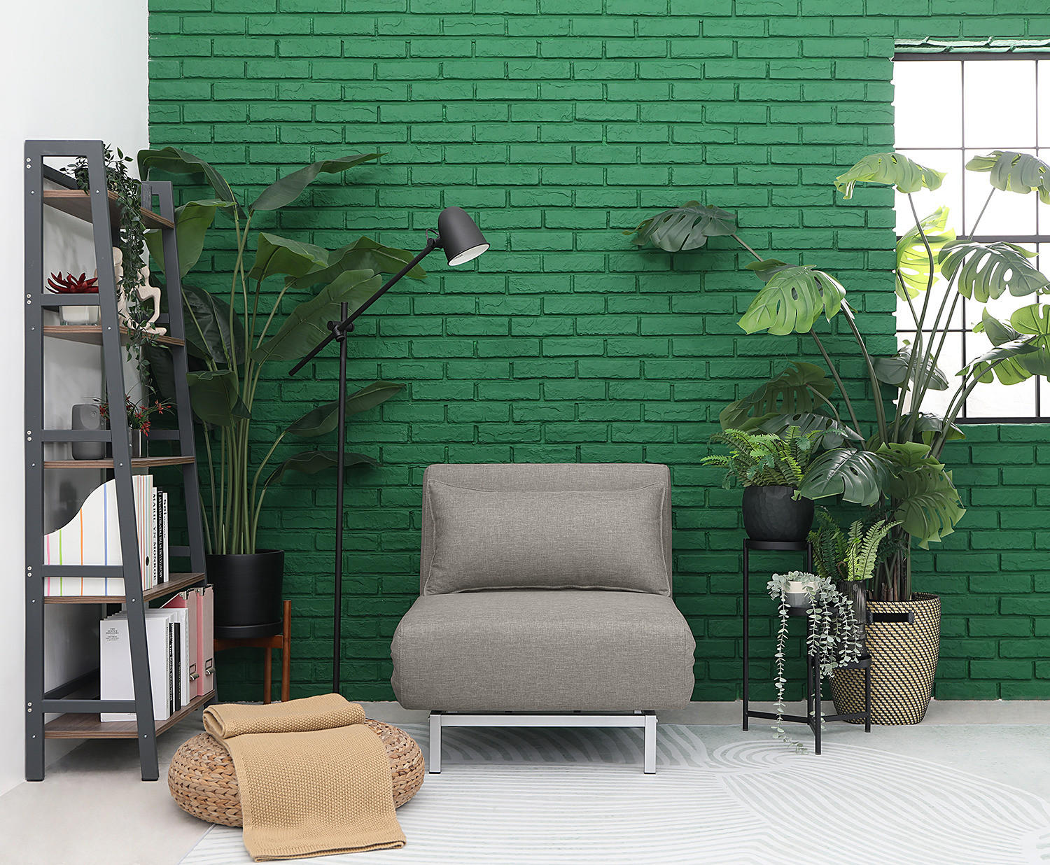 SCHLAFSESSEL - Silberfarben/Grau, Textil (77/78/85cm) - home24