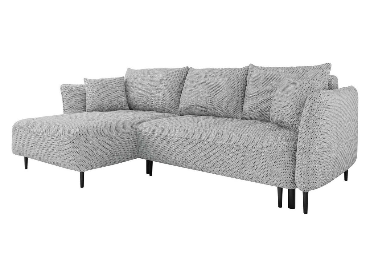 ECKSOFA Bari, Seite: Links - Schwarz/Grau, Holz/Textil (276/158cm) - MIRJAN24
