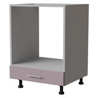 HERDUMBAUSCHRANK Bari D11K/60 Grau / RAL 4009 pastellviolett 60 / 50 / 82cm - Violett/Grau, Holz/Holzwerkstoff (60/82/50cm) - Feldmann-Wohnen