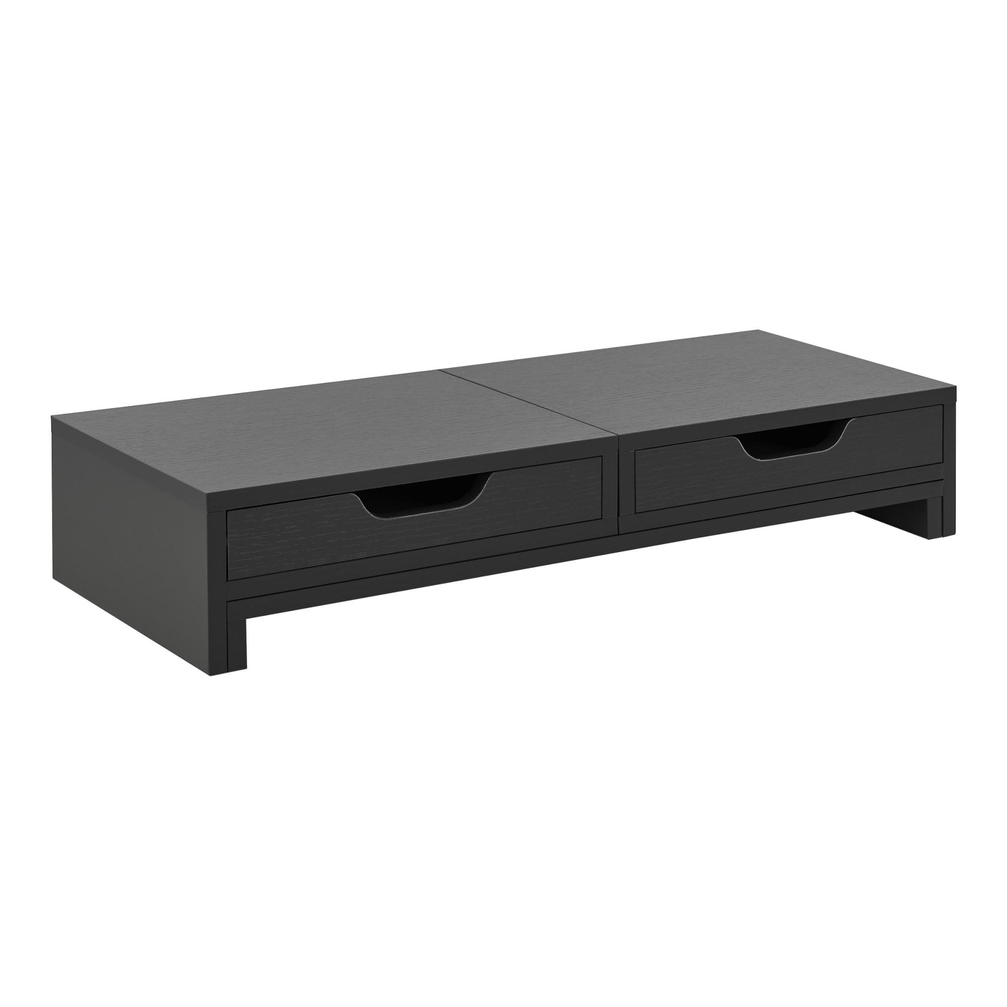 MONITORSTÄNDER Marttila - Dunkelgrau, Holzwerkstoff (22/60/11cm) - [en.casa]