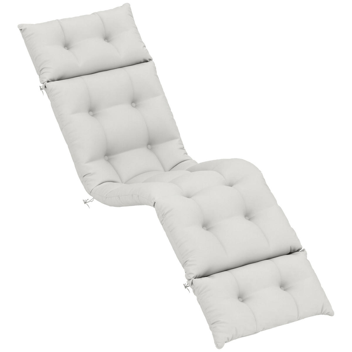 LIEGENAUFLAGE Hellgrau 190/56/10 cm - Hellgrau, Textil (190/10/56cm) - PANGIVO