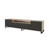 LOWBOARD NOA-2-S 200x53x41 cm - Artisan / Schwarz - Eichefarben/Schwarz, Holzwerkstoff (200/53/41cm) - ALTDECOR