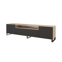 LOWBOARD NOA-2-S 200x53x41 cm - Artisan / Schwarz - Eichefarben/Schwarz, Holzwerkstoff (200/53/41cm) - ALTDECOR