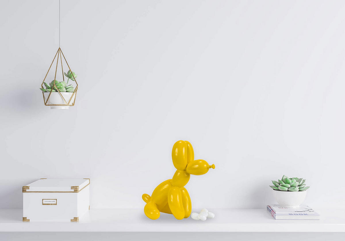 SKULPTUR Gelb 30/28 cm - Gelb, Stein (1.15/28/18cm) - KUNSTLOFT
