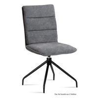 ESSZIMMERSTUHL drehbar (4er-Set) Donata 47x92x60 Schwarz/Grau - Schwarz/Grau, Kunststoff (60/92/47cm) - 58aufmkessel