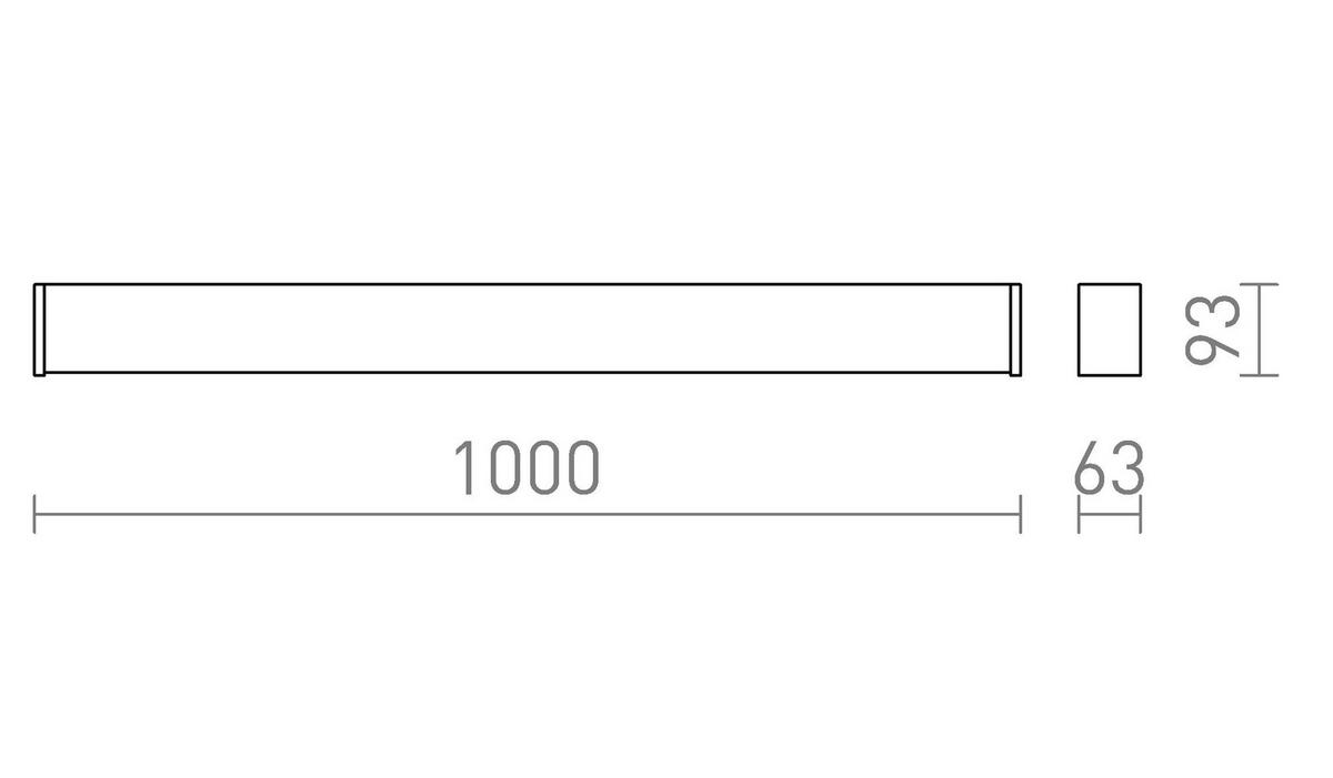 AUSSENLEUCHTE CARME 100 Schwarz 35 W IP65 - Schwarz, Metall (100/63/92cm) - Rendl