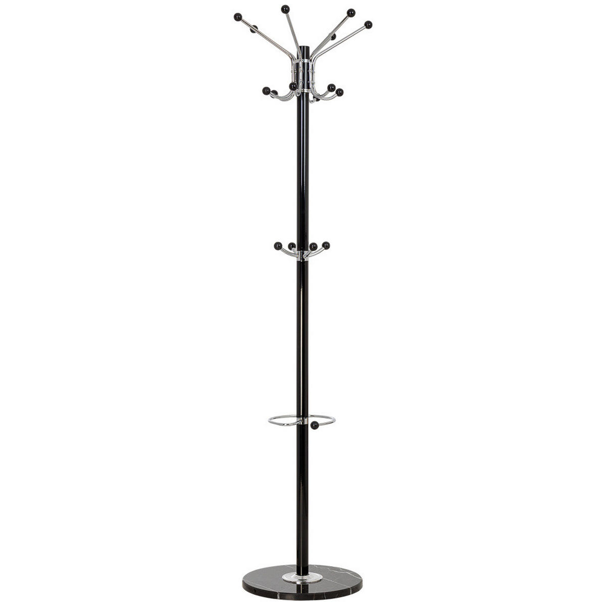 GARDEROBE aus metall 36x175cm - Schwarz, Metall (36/175/36cm) - Wanderlust