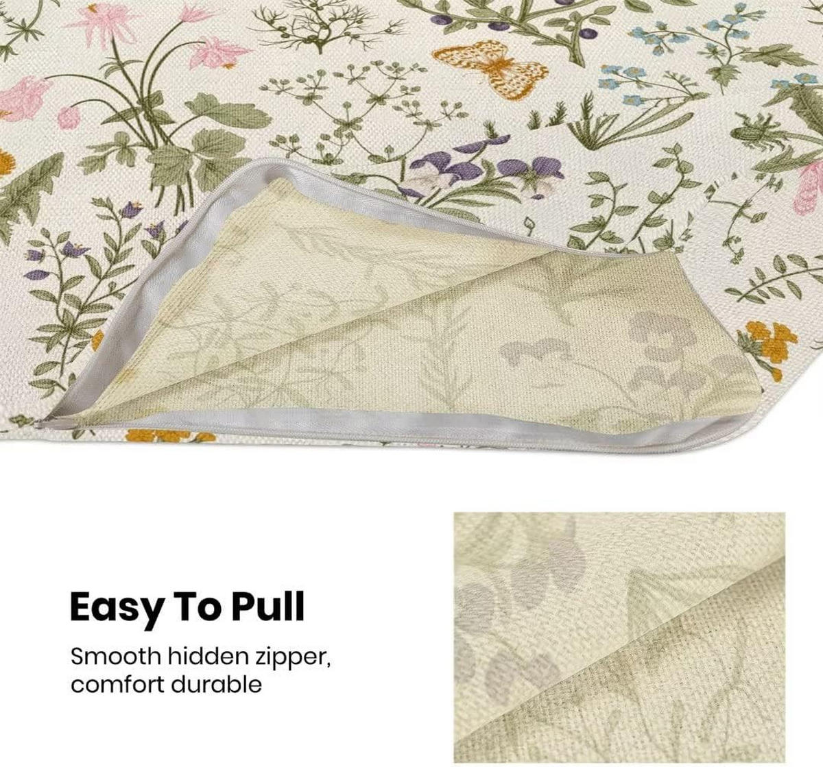 KISSENBEZUG – Ohne Füllung – Cremeweiß – 45 x 45 cm – 2er-Set - Weiß, Textil (45/45cm)