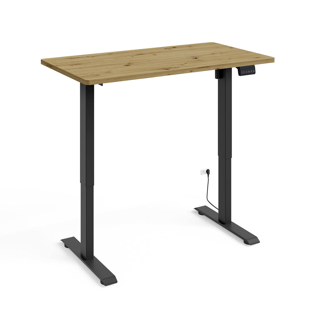 SCHREIBTISCH Ergo Holz und Schwarz - Schwarz, Holzwerkstoff (65/120/73cm) - Petits-meubles