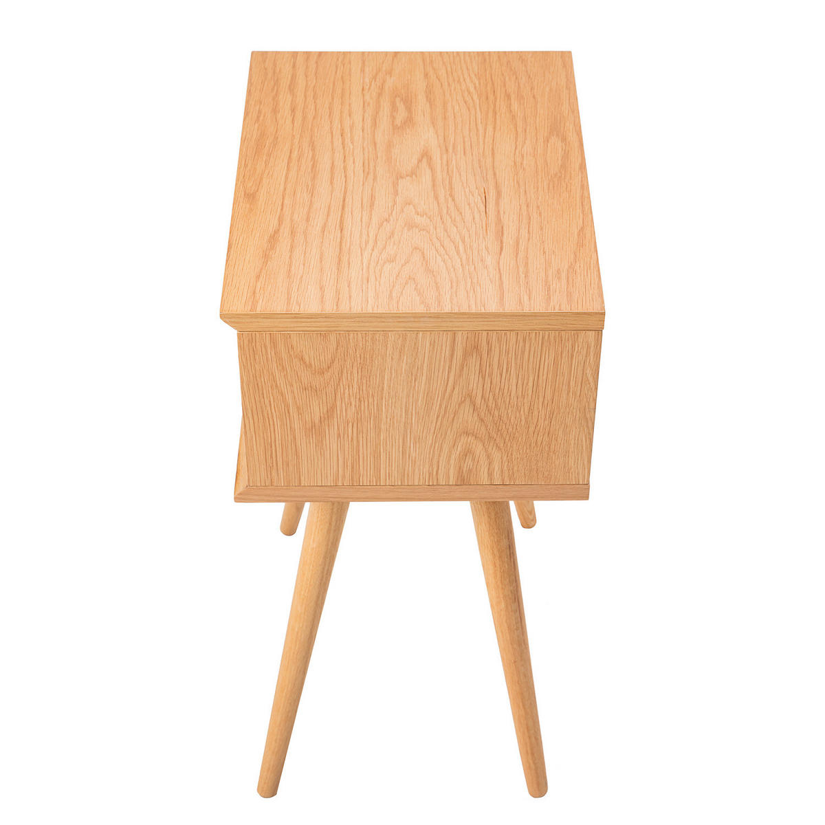 NACHTTISCH - Eiche teilmassiv - Eichefarben, Holzwerkstoff (40/61/30cm) - home24