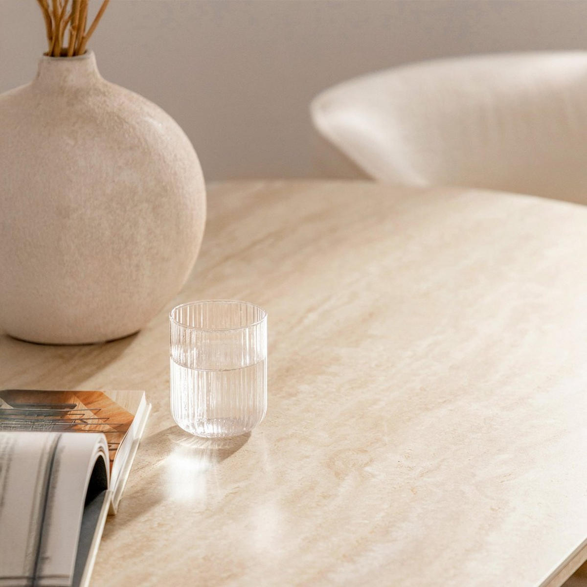 ESSTISCH Calizia Beige 180 cm x 75 cm - Beige, Holzwerkstoff (90/180/75cm) - Klast Home