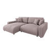 ECKSOFA Emma Puderrosa Cord - Ottomane links - Pink, Textil (234/170cm) - S-Style Möbel