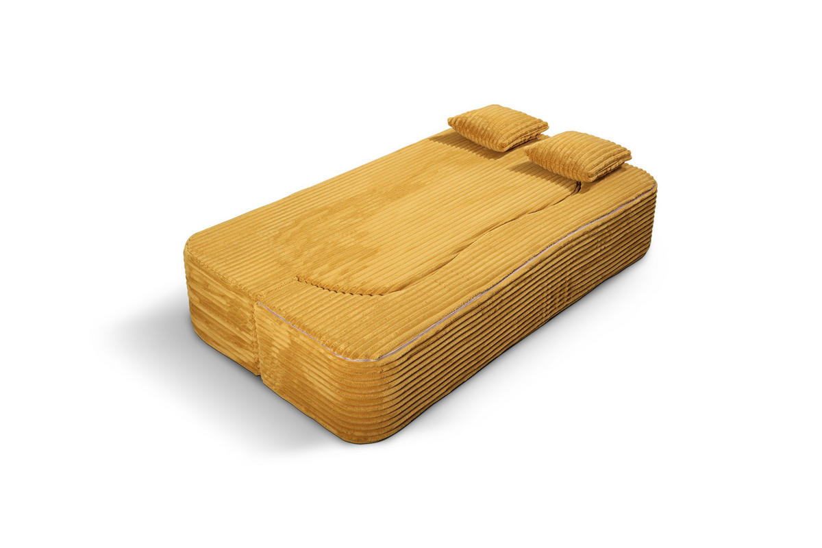 SCHLAFSOFA MYFOAM, Sofa mit Schlaffunktion, Farbe: Orange, Cordstoff - Orange, Textil (200/80/72cm) - Storez24