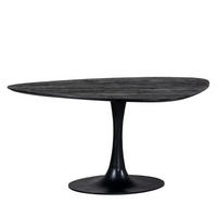 ESSTISCH dreieckig aus Mangoholz 160cm, schwarz - Schwarz, Holz (160/120/76cm) - Giga Meubel