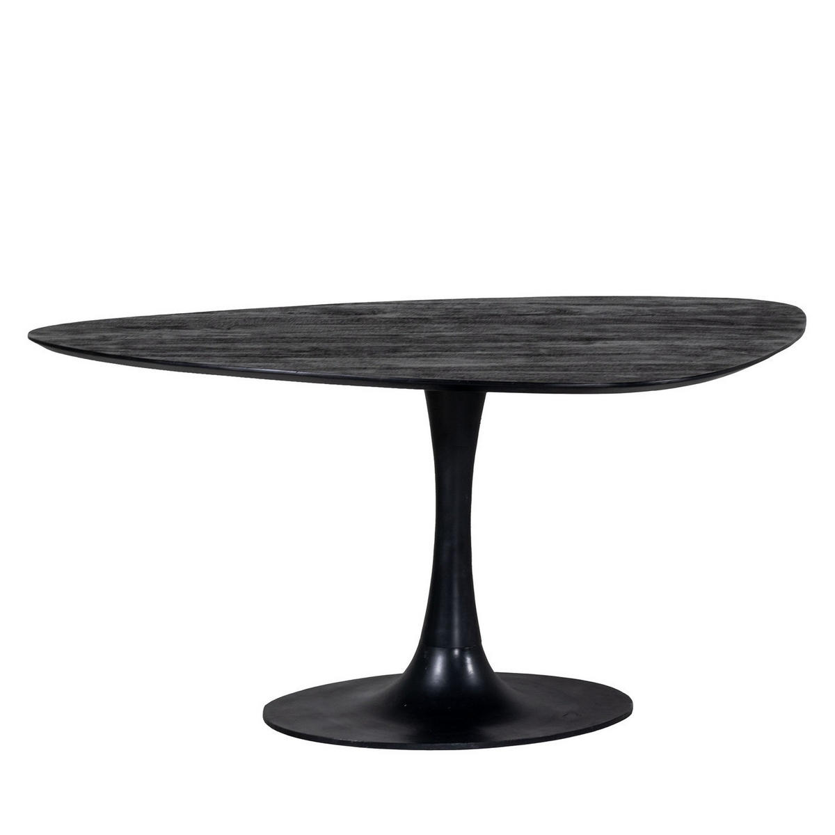ESSTISCH dreieckig aus Mangoholz 160cm, schwarz - Schwarz, Holz (160/120/76cm) - Giga Meubel