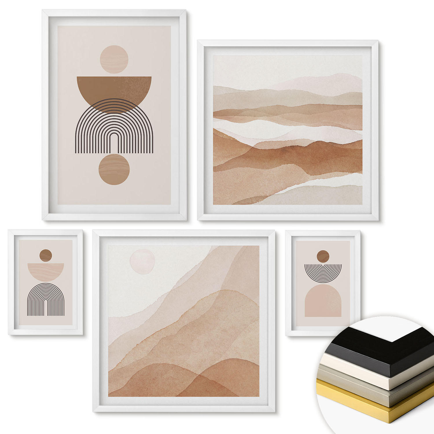 ArtPrintCave Wandbilder Weiß 40x60 cm