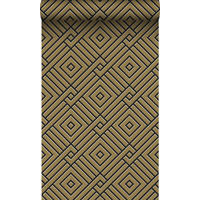 TAPETE 3D grafisches Motiv 50 x 900 cm - Goldfarben, Papier (50/900cm) - Origin Wallcoverings