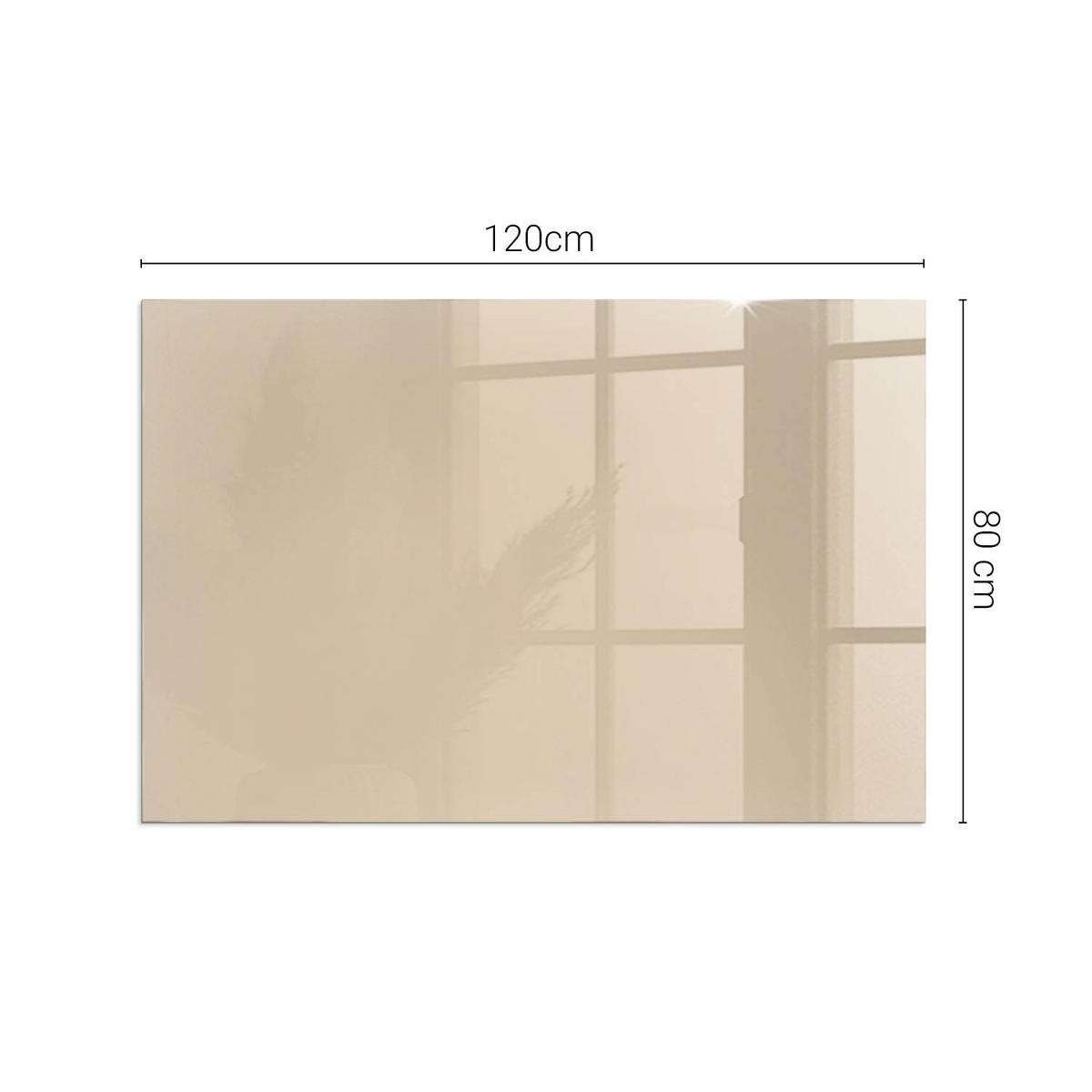GLASPLATTE für Kamin 120x80 cm - Gelb, Glas (120/80/0.4cm) - TULUP