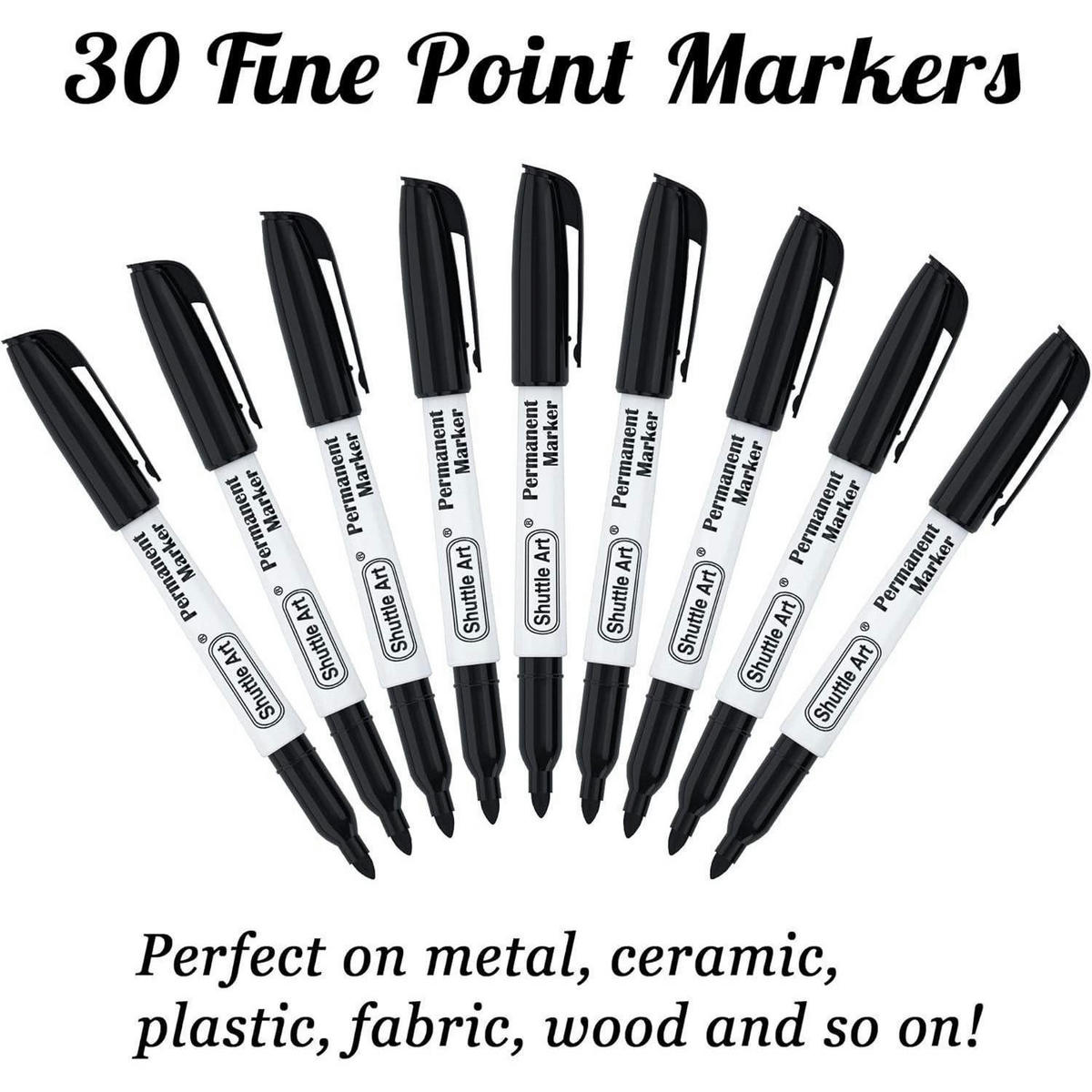 PERMANENT Marker Set 60-teilig schwarz und bunt - Multicolor, Kunststoff (1/1/15cm)