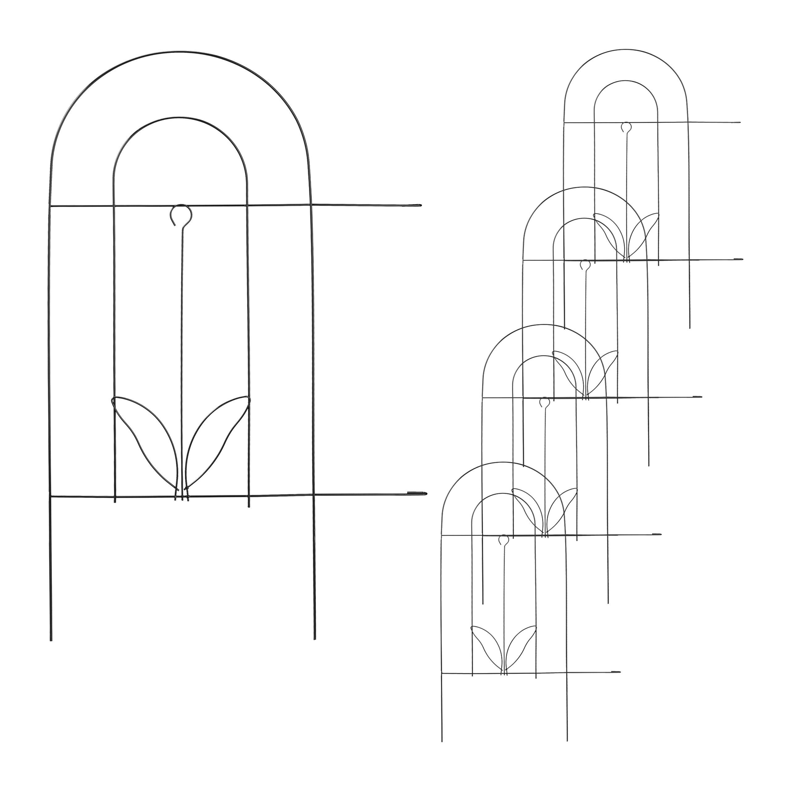 5XBEETZAUN - Schwarz, Metall (244.5/80/1cm) - Relaxdays