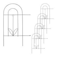 5XBEETZAUN - Schwarz, Metall (244.5/80/1cm) - Relaxdays