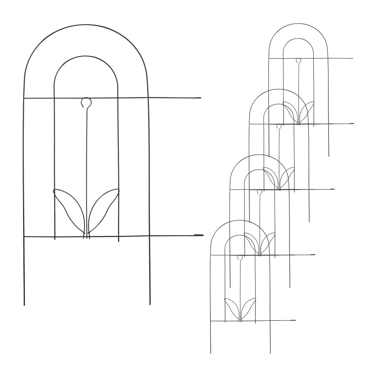 5XBEETZAUN - Schwarz, Metall (244.5/80/1cm) - Relaxdays