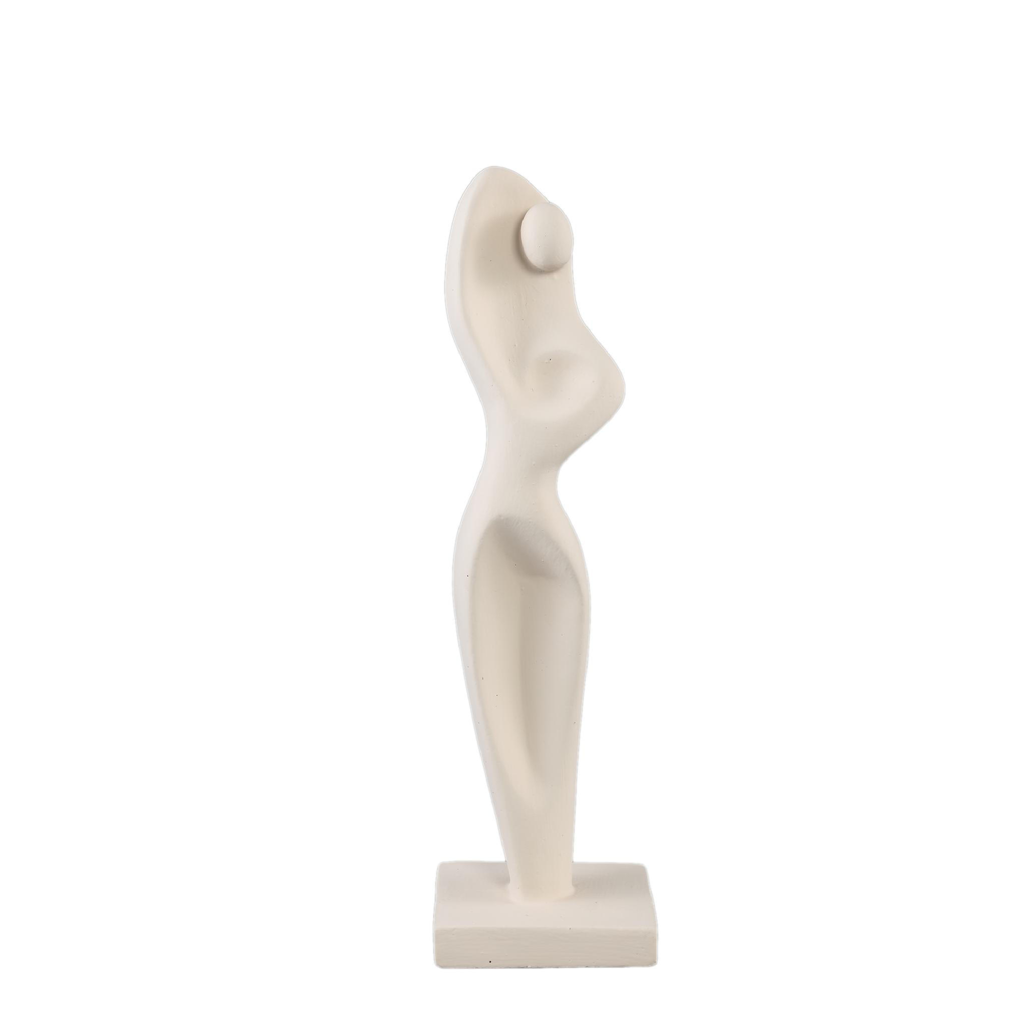 SKULPTUR Sumaya Beige 12/9/42cm - Beige, Stein (9/42/12cm) - PTMD Collection