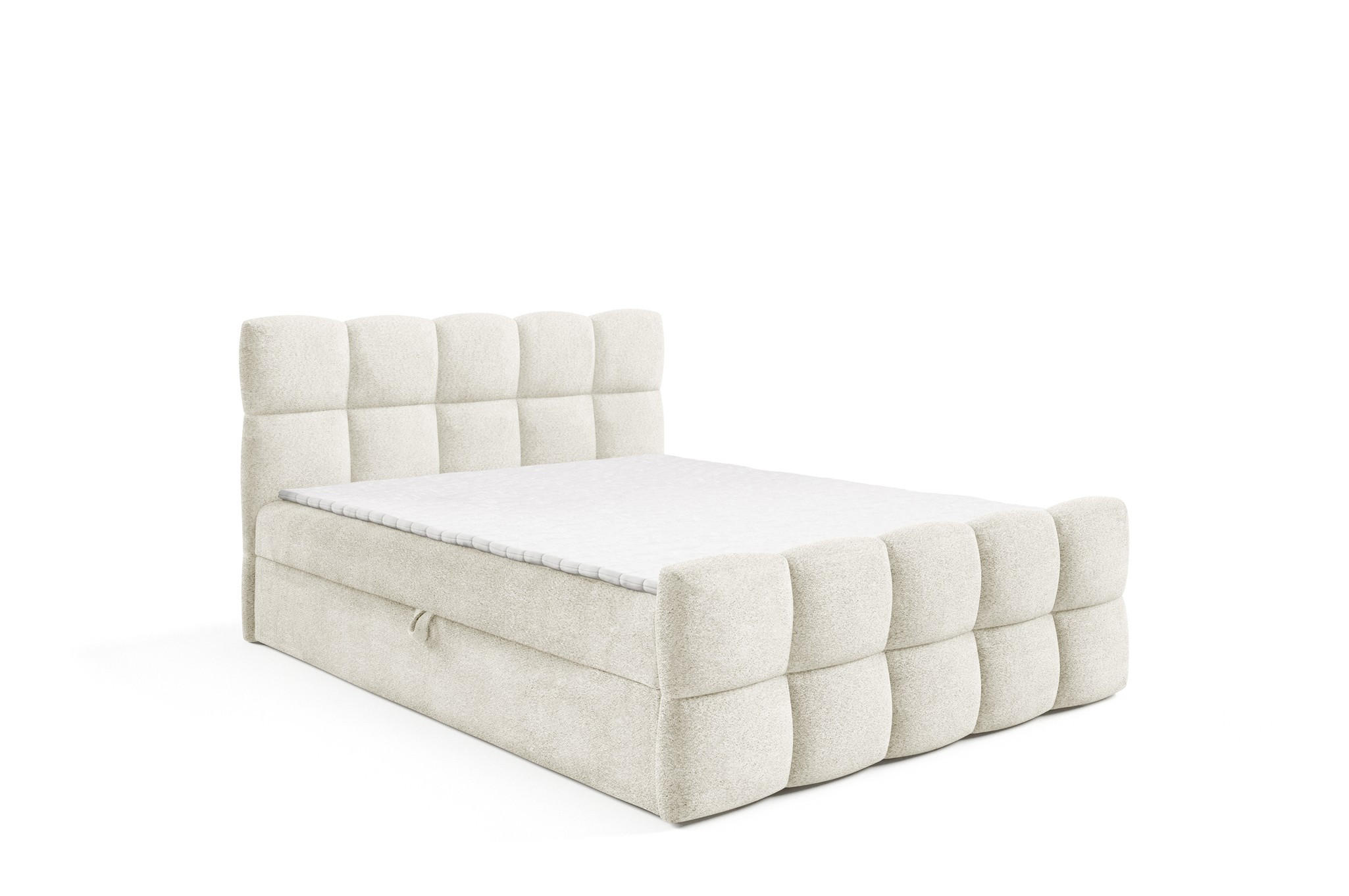 BOXBETT Satine Premium - Creme, Holzwerkstoff/Textil (160/220cm) - Fun Möbel