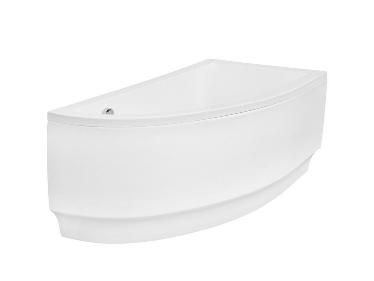 BADEWANNE Eckwanne PRAKTIKA 150/70 Rechts mit Schürze Ablauf Füße - Weiß, Kunststoff (70/58.5/150cm) - bad land