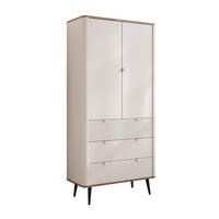 KLEIDERSCHRANK mit Schubladen NAVANI 90 cm Kaschmir Nuss - Kaschmir/Schwarz, Holzwerkstoff/Metall (90/191/60cm) - Idohome