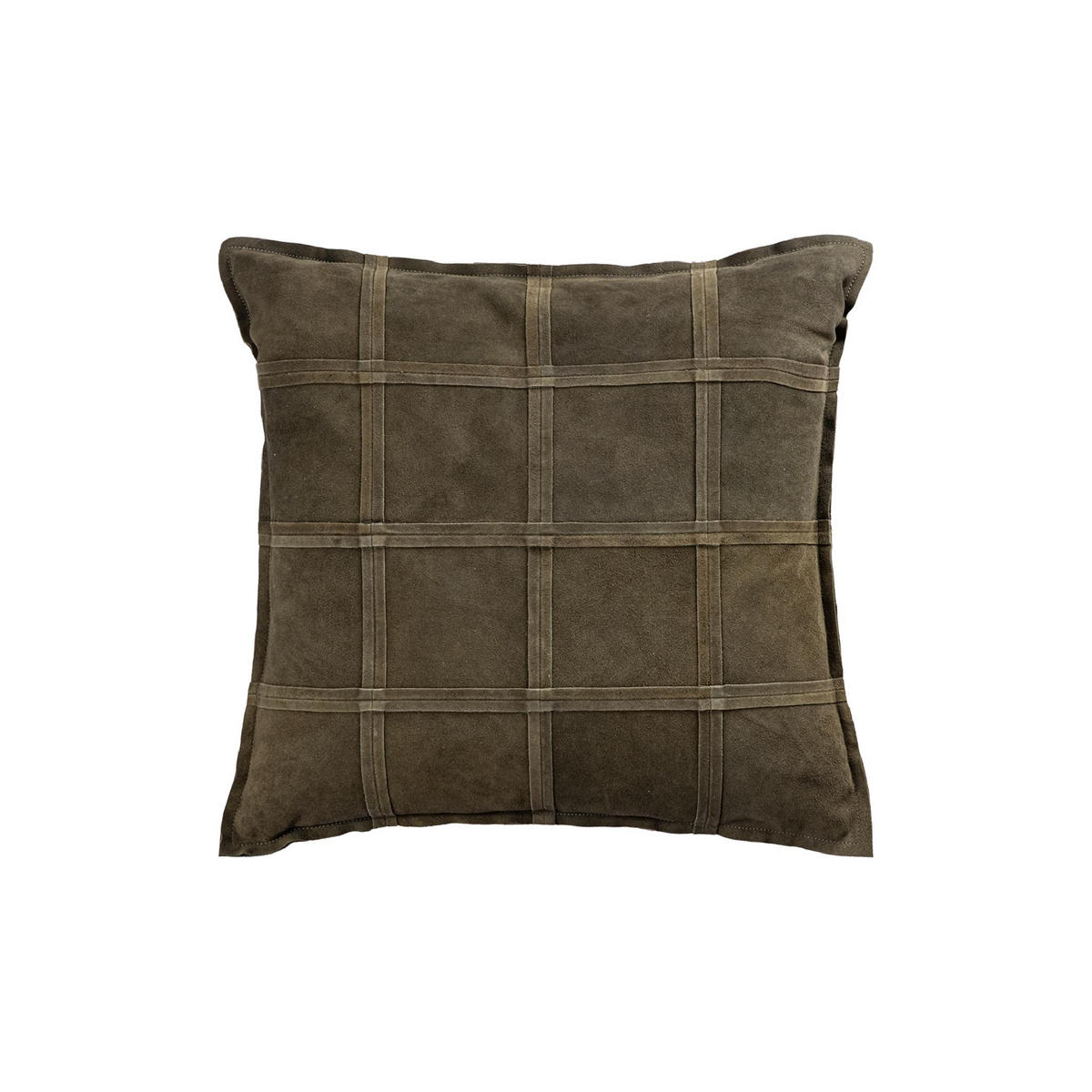 ZIERKISSEN Cobie Grün 60/8/60cm - Grün, Leder (8/60cm) - PTMD Collection