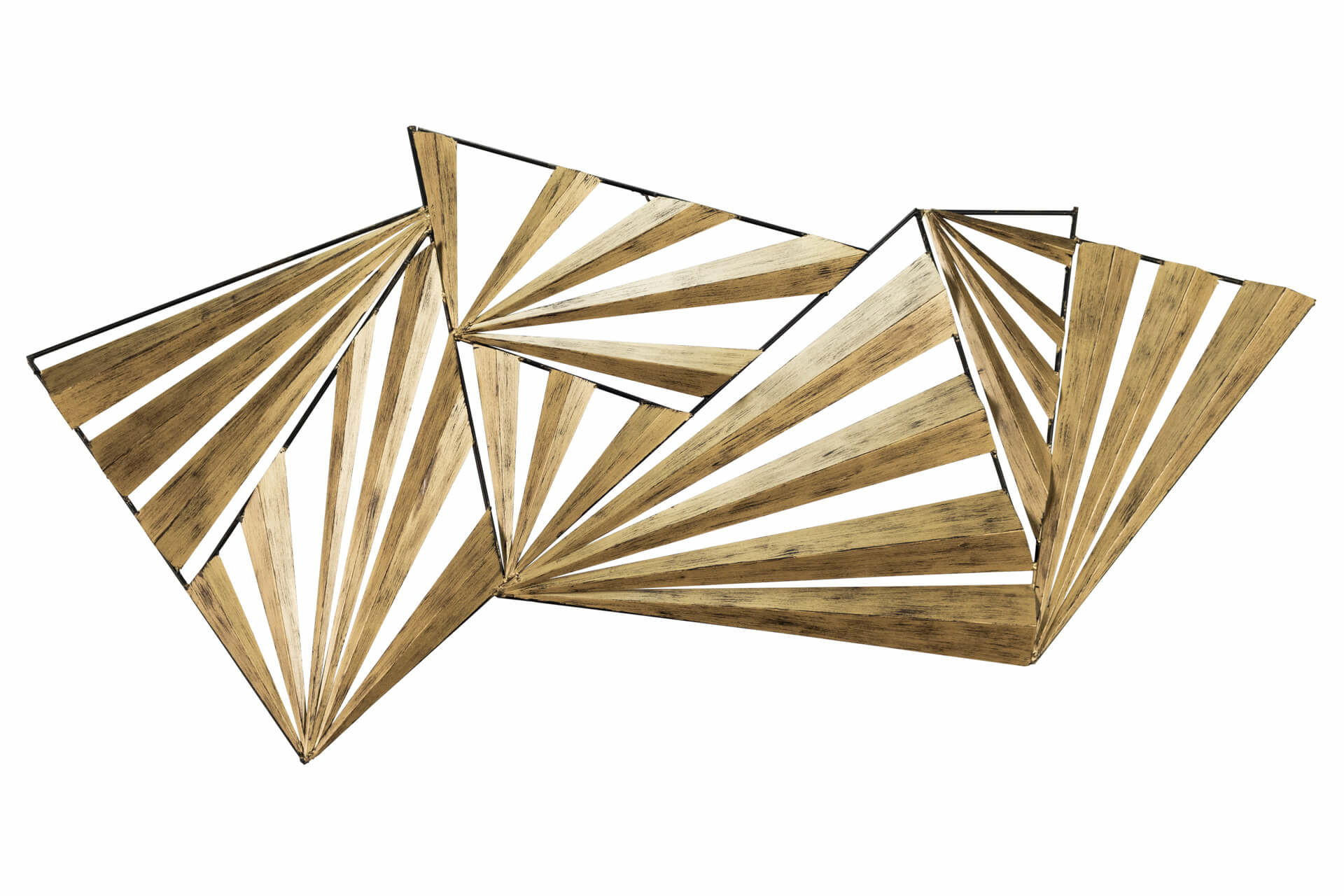 WANDDEKO Gold 110/56 cm - Goldfarben, Metall (3.11/56/5cm) - KUNSTLOFT
