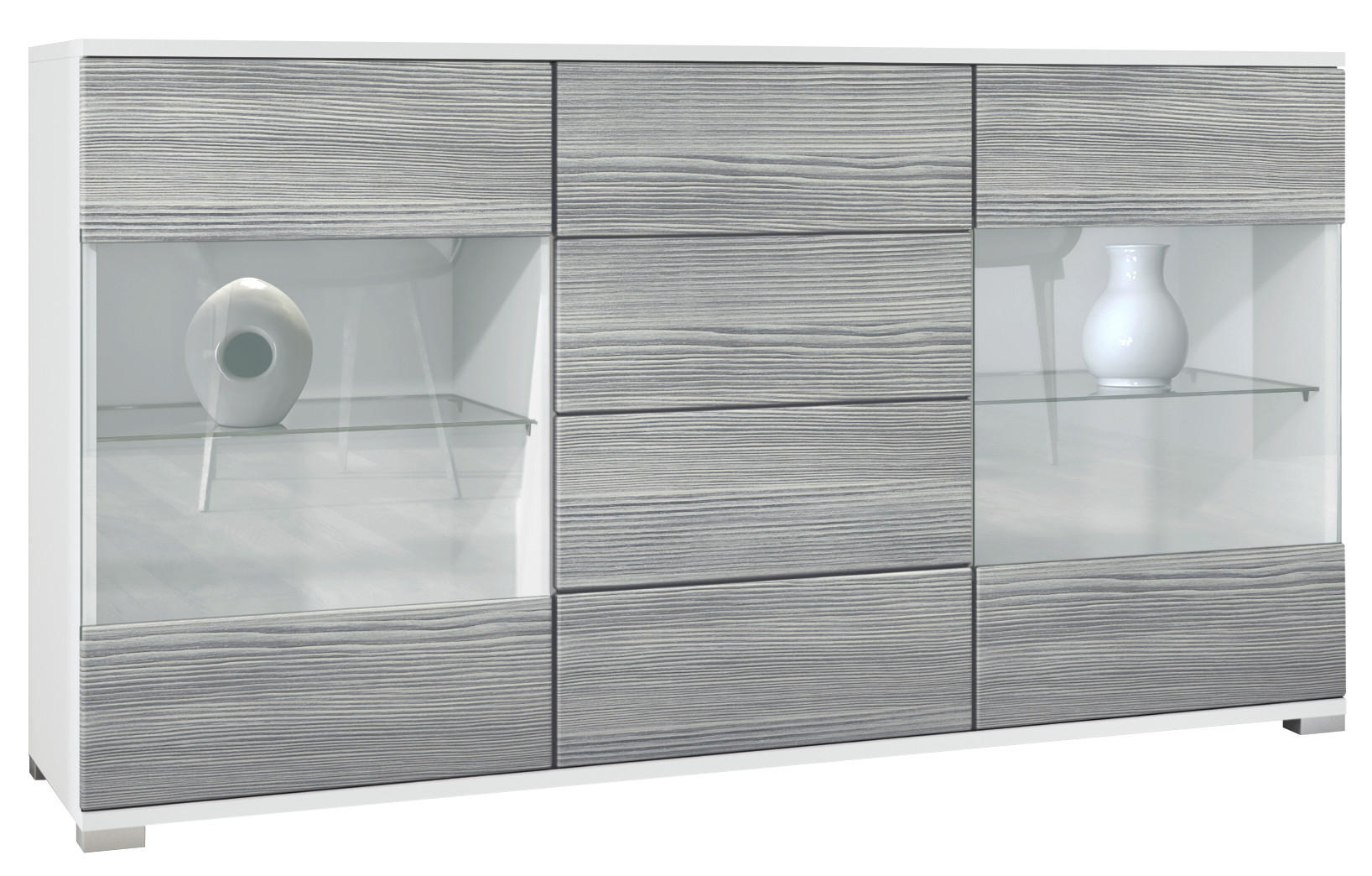 Vladon Sideboard Anthrazit 138.5x75.5x35 cm