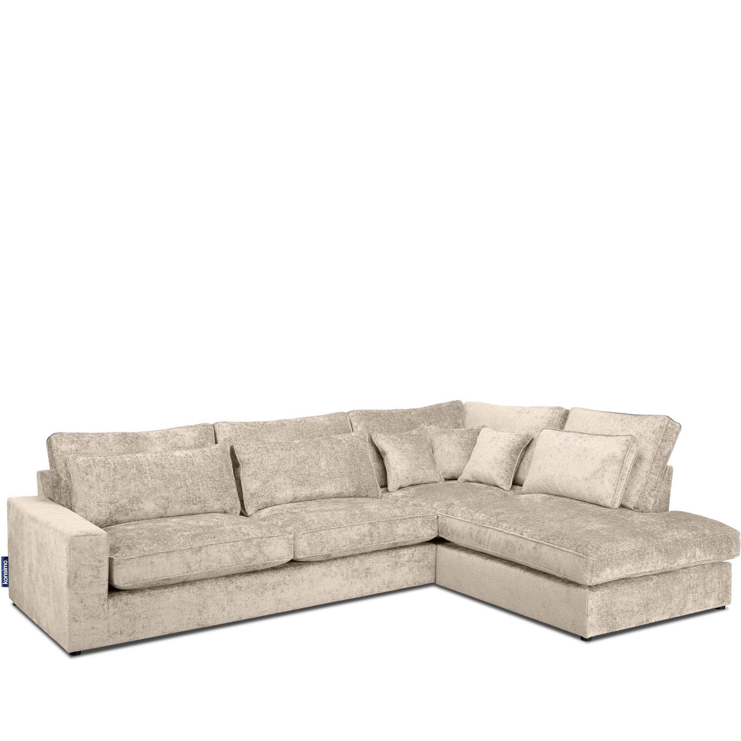 ECKSOFA RECHTS IMPERA Modern 4/5 Sitzer, Creme - Creme, Textil (314/224cm) - KONSIMO®