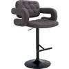 BARHOCKER Stoff dunkelgrau - Dunkelgrau/Schwarz, Textil/Metall (62/103/55cm) - CLP