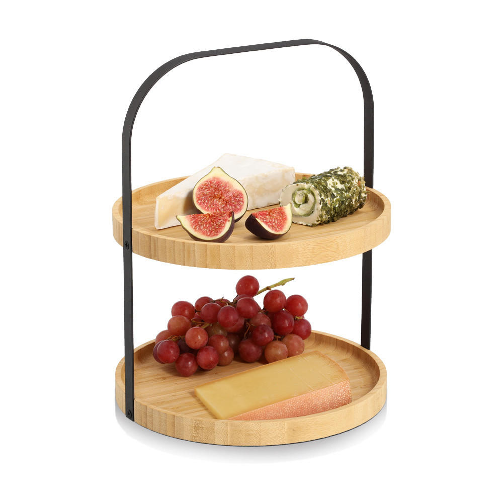 ETAGERE Bambus Mavaro 2-stufig - Braun, Naturmaterialien (25/33cm) - ZELLER