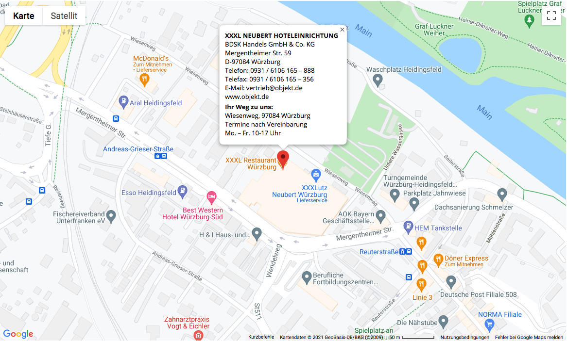 Google Maps Mergentheimerstraße 59, 97084 Würzburg