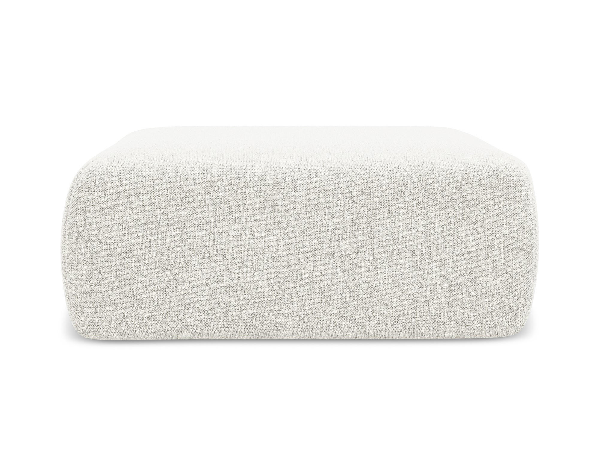 POUF Chenille Stoff Weiß - Schwarz/Weiß, Kunststoff/Textil (102/40/62cm) - Makamii
